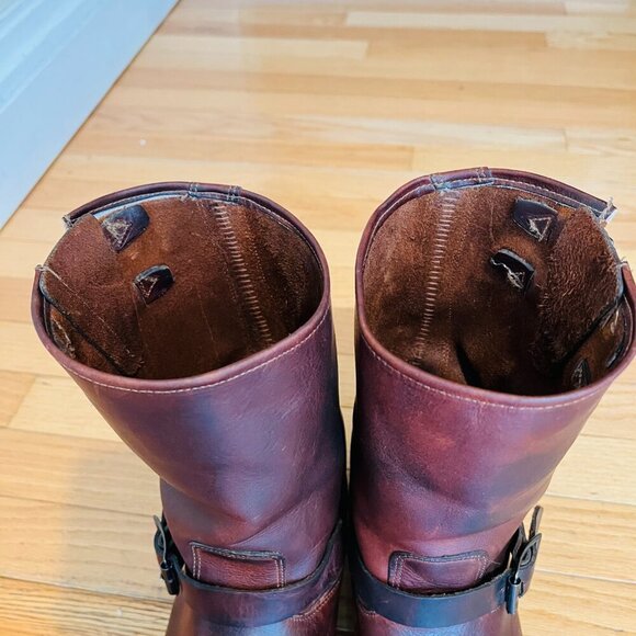 Vintage Congac Frye Distressed Engineer Boots Men's Size 11 D - Picture 12 of 16